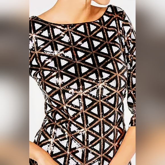 Ivanka Trump, NWT, Geometric, Sequin, Sheath Dress, Size 8 - Picture 6 of 14